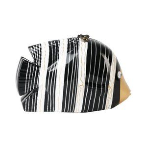 Tahiti Fish Hand-Carved Acacia Wood Clutch